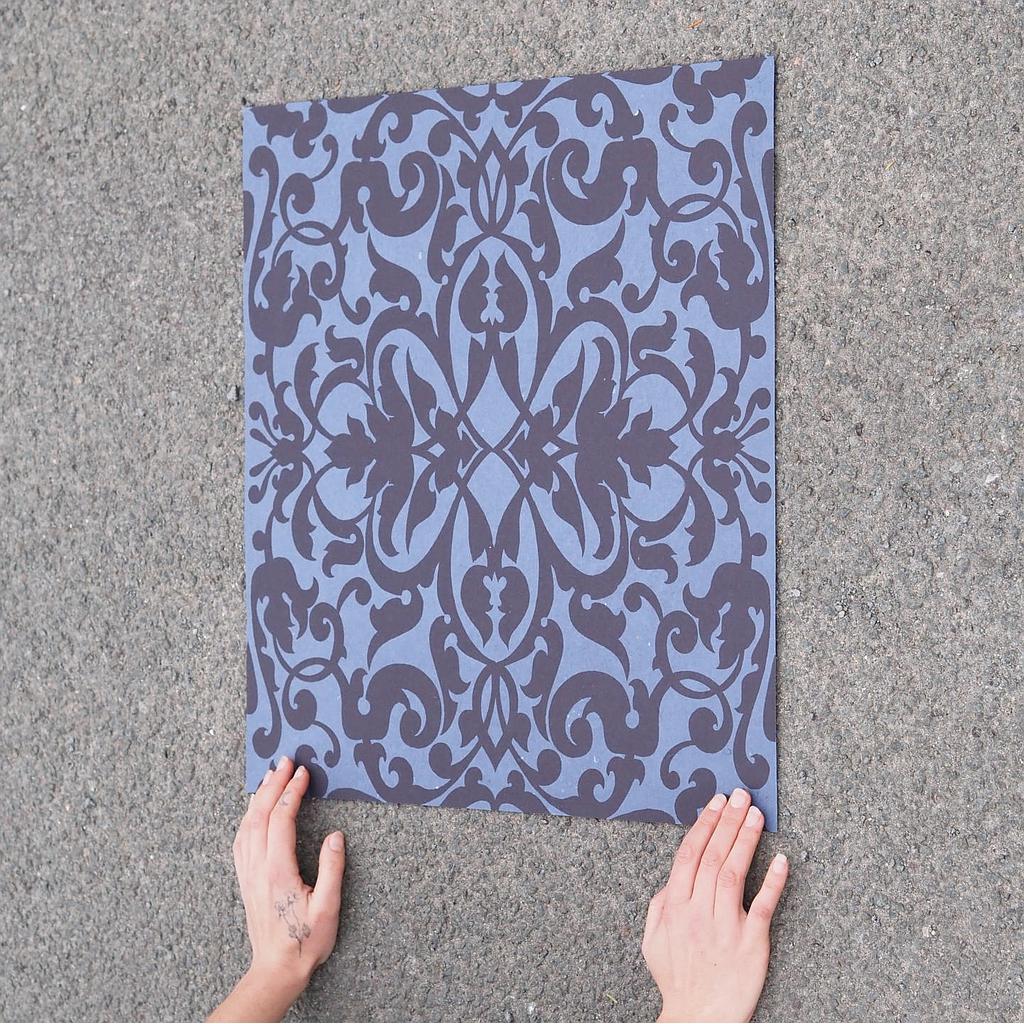 Set of wallpaper 'Orphée' by Emery&Cie (3,38 m²) - Dark blue