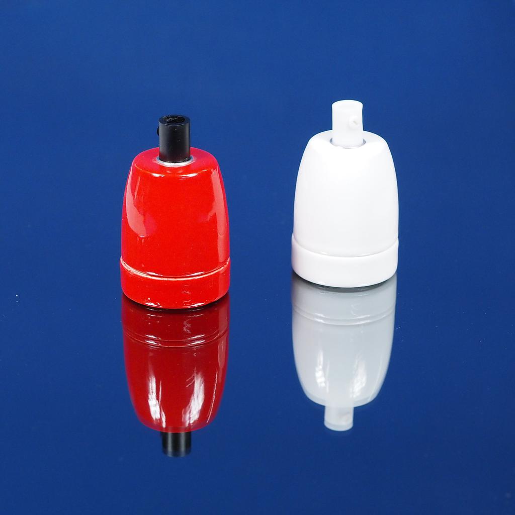 Socket in gloss porcelain by Belucca (E27) - Red or white
