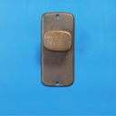 Single door pull handle in sand-cast bronze by Jules Wabbes from the Générale de Banque - Fixed (Left)