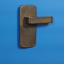 Single door pull handle in sand-cast bronze from the Générale de Banque - Fixed (Right)