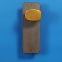 Double door handle in sand-cast bronze by Jules Wabbes from the Générale de Banque - Swivel (Right/Left)