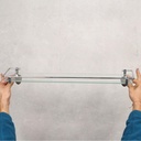 Bathroom shelf in clear tempered glass