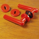 Door handle in nylon with key rosettes - Red