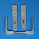 Door handle with key plate in anodized aluminium