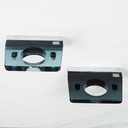 Wall glass holder in smoked pressed glass by E.P. Milano