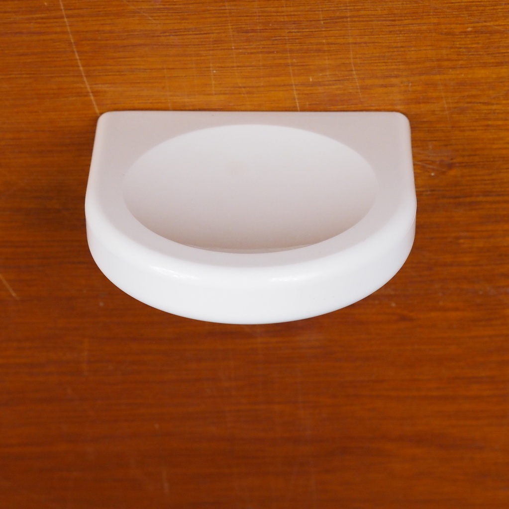 Wall soap holder in white ABS plastic