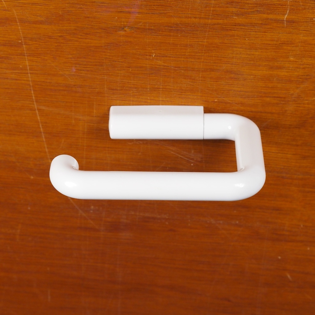 Toilet paper holder in white ABS plastic