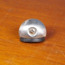 Door stop in stainless steel and rubber