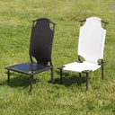 Low chair 'Marcel' in leather and wrought iron by Emery&Cie