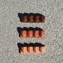 Embossed handmade frieze in terracotta by Emery&Cie (13,5 x 4,5 cm) - Banana flower