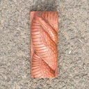 Embossed handmade frieze in glazed terracotta by Emery&Cie (13,5 x 6 cm) - Snake (right)