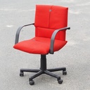 Swivel office chair 'Figura' by Mario Bellini for Vitra with castors (ca. 1984) - Red/Red