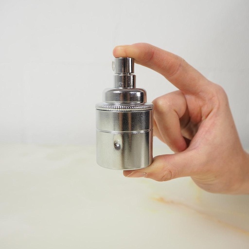 [999LIG961] Chromed brass E27 socket