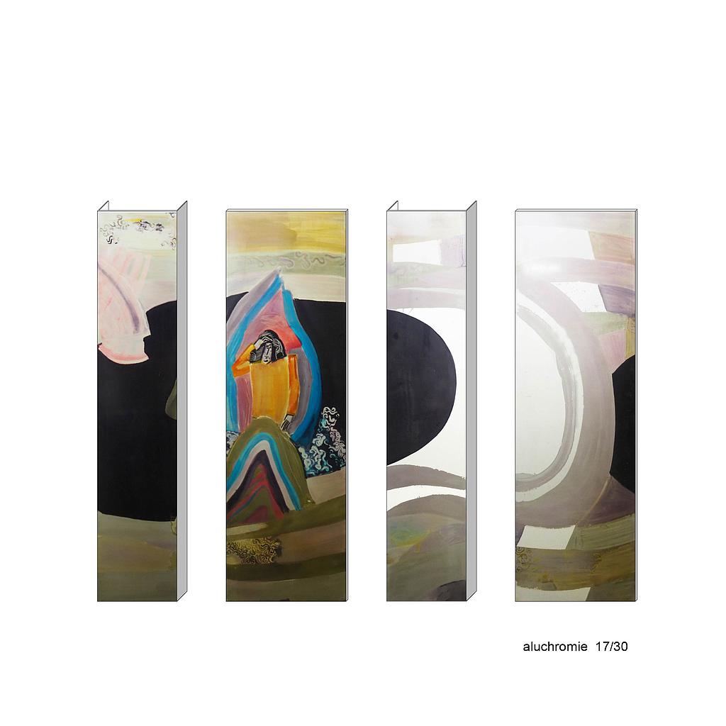 [902ORN017] Set of aluchromie panels by Ralph Cleeremans (285 cm high) - Set 17