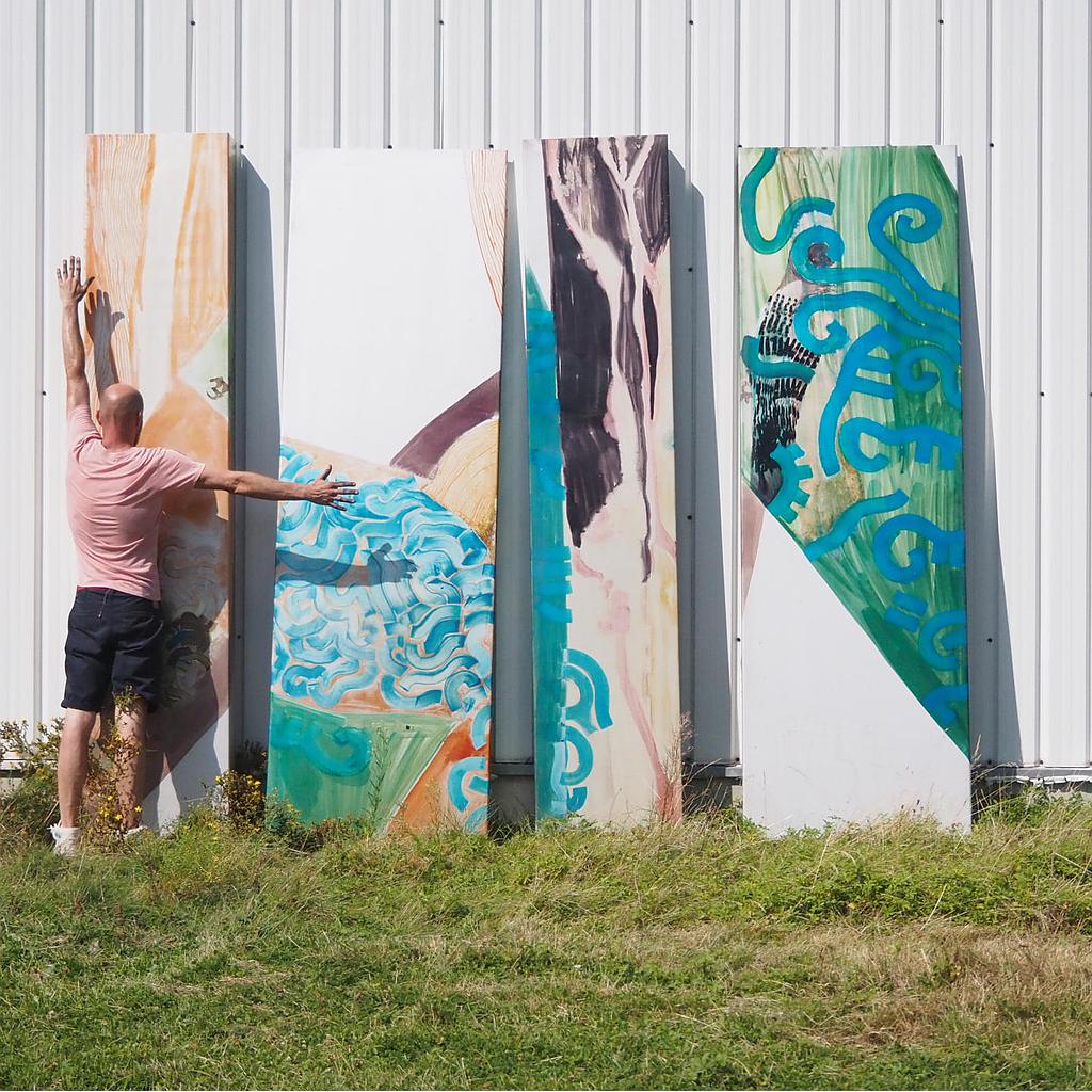 [902ORN020] Set of aluchromie panels by Ralph Cleeremans (285 cm high) - Set 20