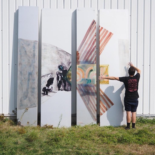 [902ORN023] Set of aluchromie panels by Ralph Cleeremans (354 cm high) - Set 23