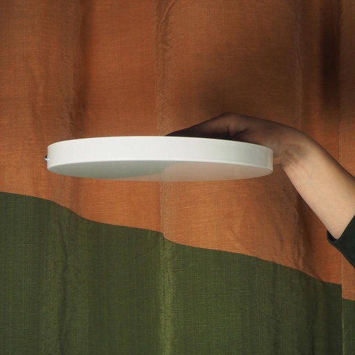 [999LIG690] Ceiling cap - white (without holes, to be drilled) (New)