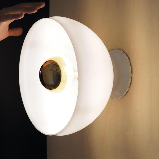 [122LIG024] Wall/Ceiling light 'Jacopo' in opaline glass
