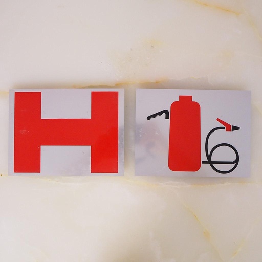 [005HAR190003] Pair of signage in aluminium from the Générale de Banque