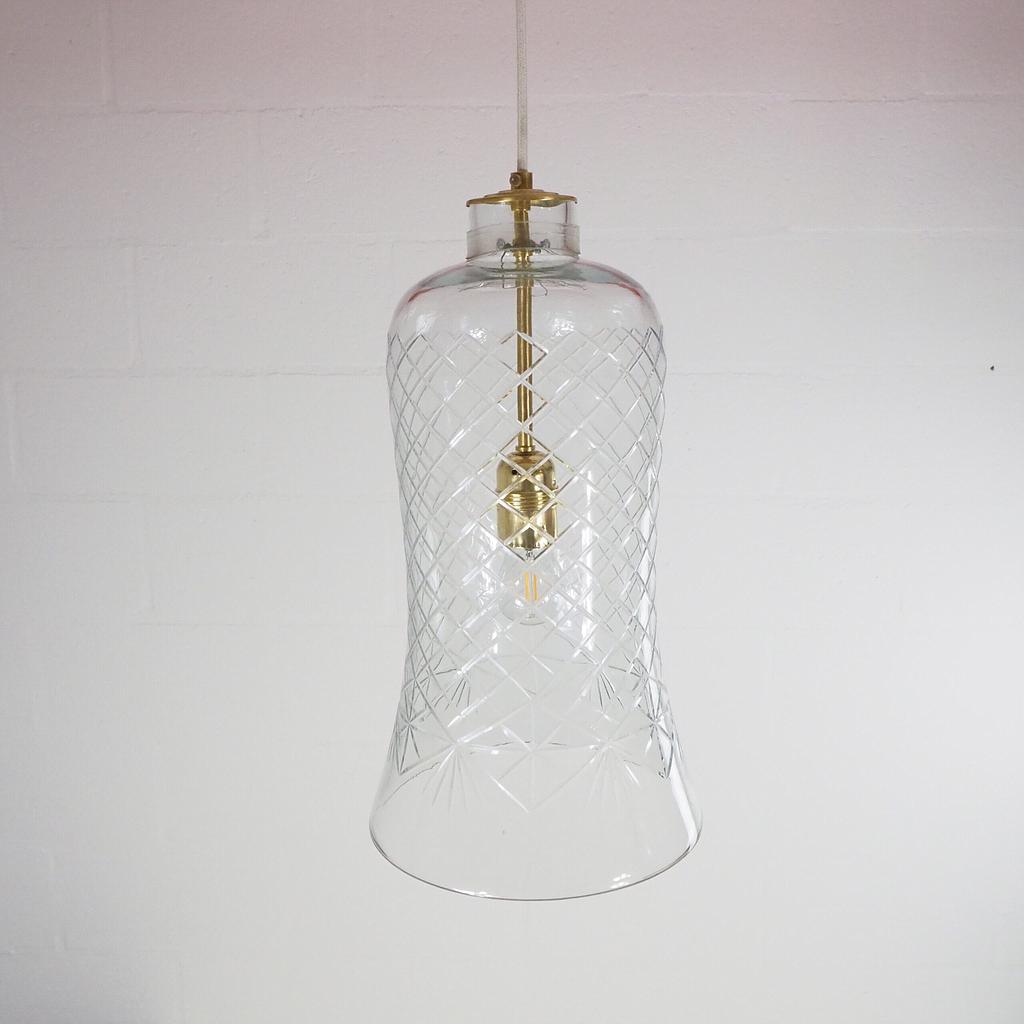[999lig855] Hanging light with brass fittings 'Rosalia'