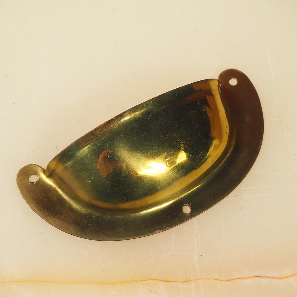[183HAR031] Small drawer handle in brass (ca. 1950)