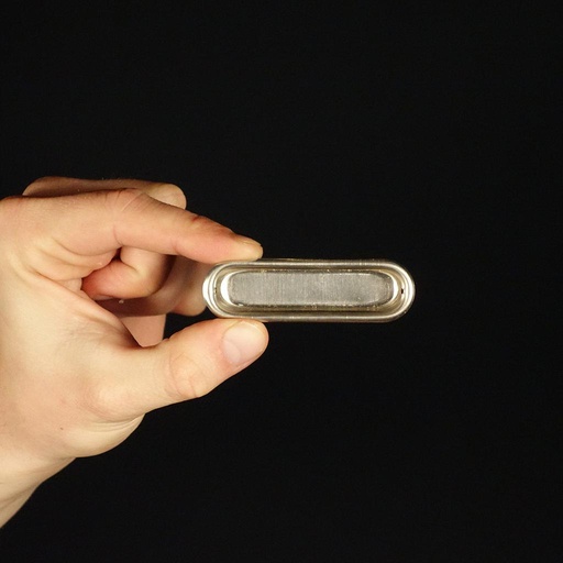[183HAR065] Inset cabinet handle in aluminum (6,5 x 1,9 cm)