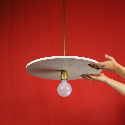 [999LIG716] Hanging light 'Aurore 50' in terrazzo ‘Vetisol Cristo’ (Circle)
