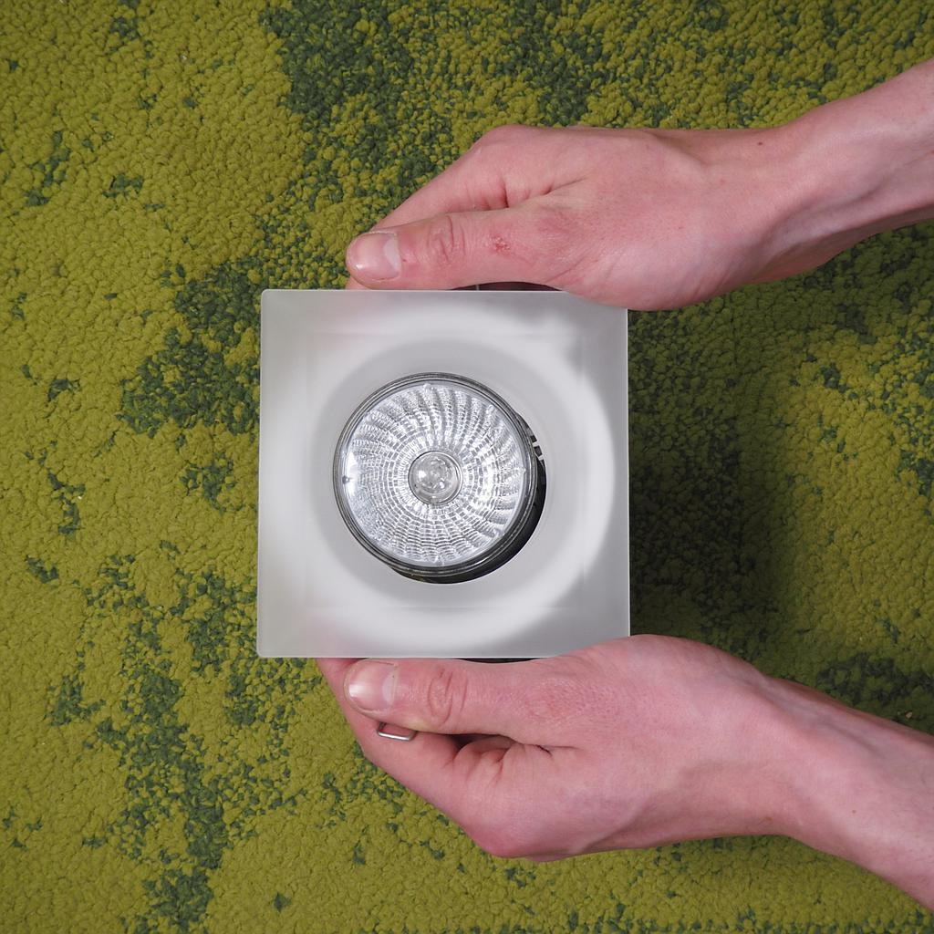 [206LIG589] Recessed light 'Mira 2' in frosted glass by Leucos