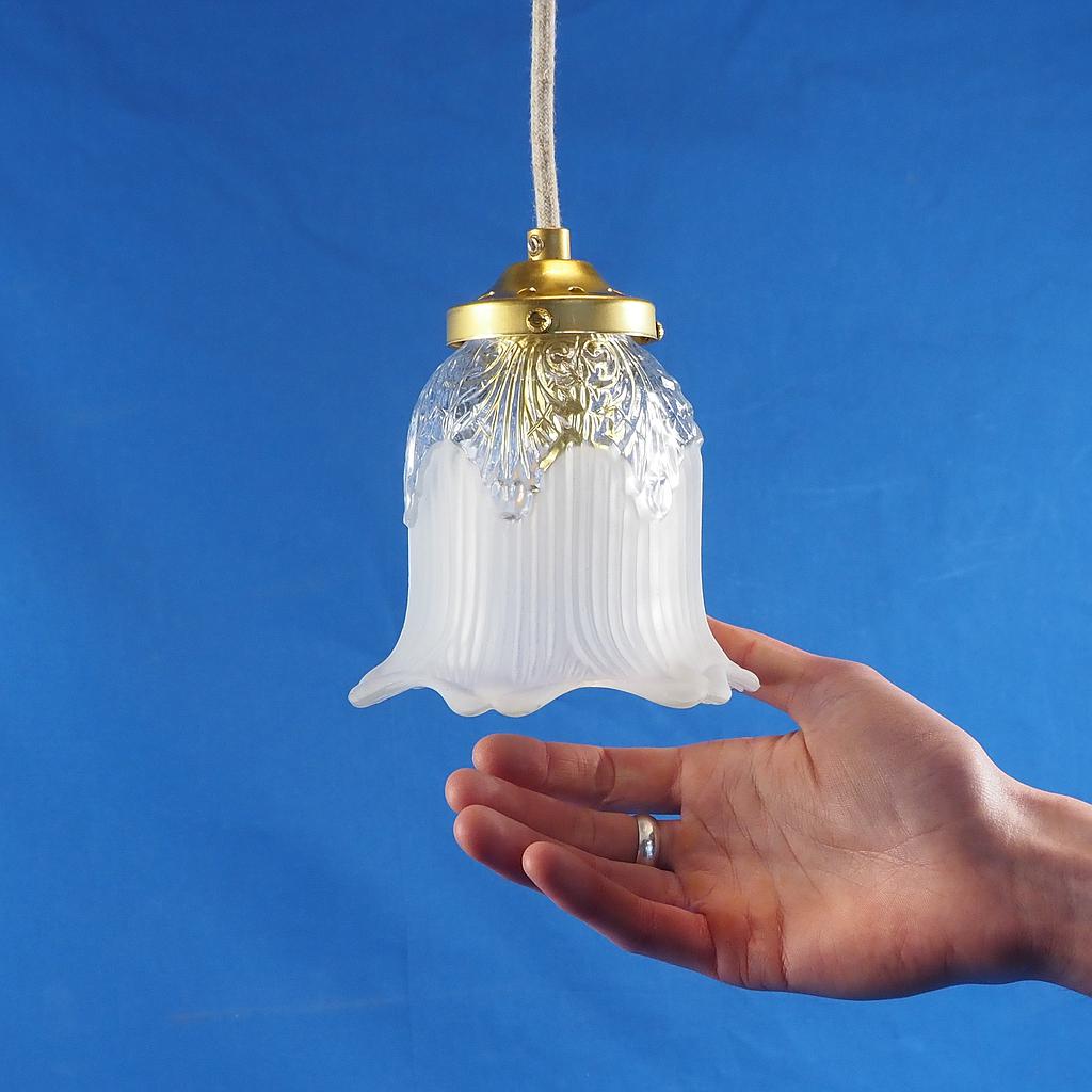 [999LIG1147] Hanging light 'Morton' in textured glass
