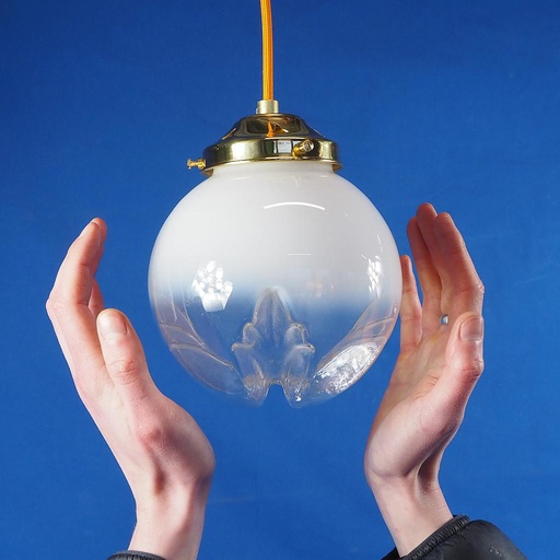 [999LIG1155] Hanging light by Mazzega in smoked Murano glass (ca. 1970)