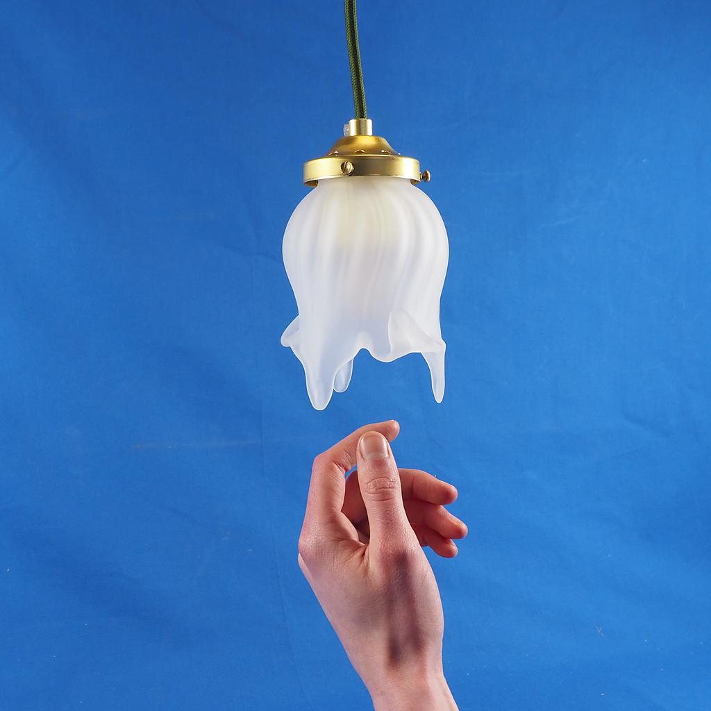 [999LIG1158] Hanging light 'Chloe' in frosted glass