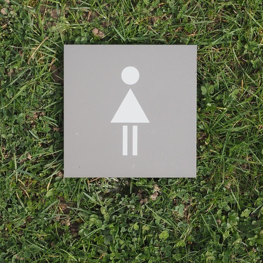 [220HAR002] Toilet signage in aluminum (15 x 15 cm)