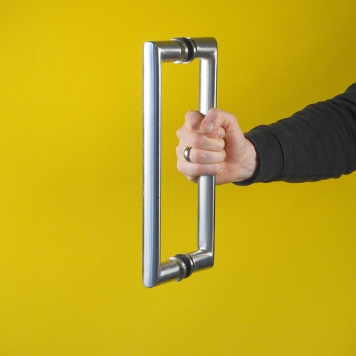 [220HAR009] Double pull handle in stainless steel (H. 33 cm)