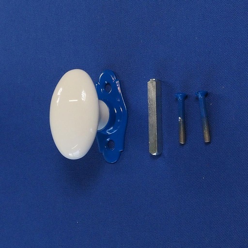 [999HAR1029] Single door knob in Limoges porcelain - Blue