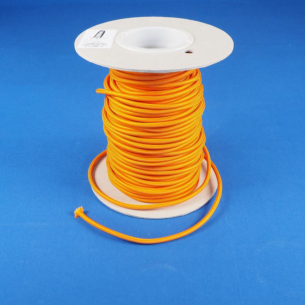 [998LIG605] Electrical textile cable 3*0,75 (ORANGE)