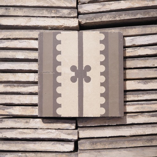 [999FLO1022] Ceramic tile by 'Boch Freres Maubeuge' - Only available in our physical shop