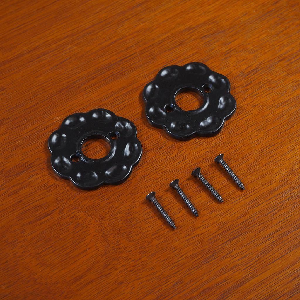 [999HAR1061] Pair of door handle rosettes in lacquered steel