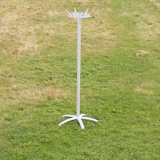 [999FUR1303] Coat rack in powder coated steel by Drisag (ca. 1980) - Light Grey