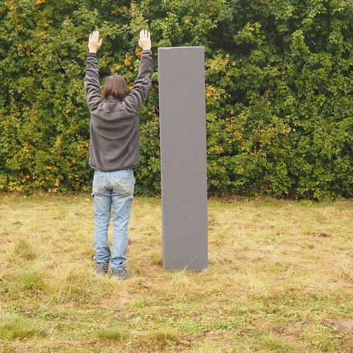 [999FUR1348] Free standing acoustic totem 'Lugn' by My O Solutions (H. 200 cm) - Light grey