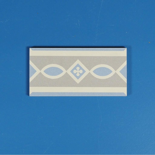 [999FLO181] Ceramic frieze 'Bel Histoire' by Revoir Paris (7,5 x 15 cm) - Sold per tile