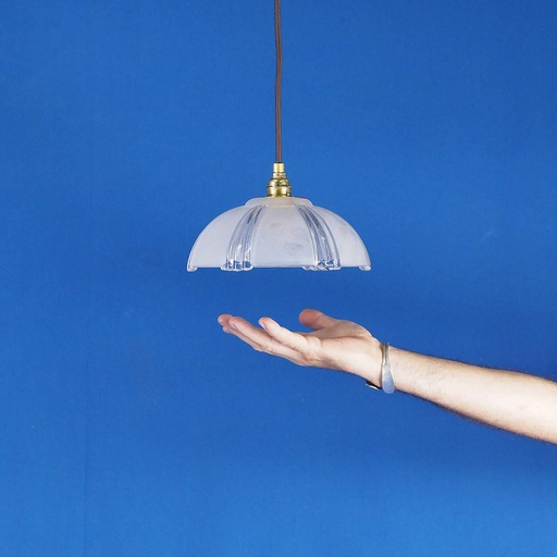 [999LIG1351] Hanging light 'Daniel' with textured/frosted glass diffuser