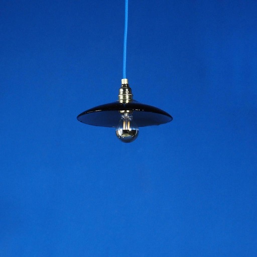 [334LIG007] Hanging light 'Pipo' in opaline glass - Clear smoked