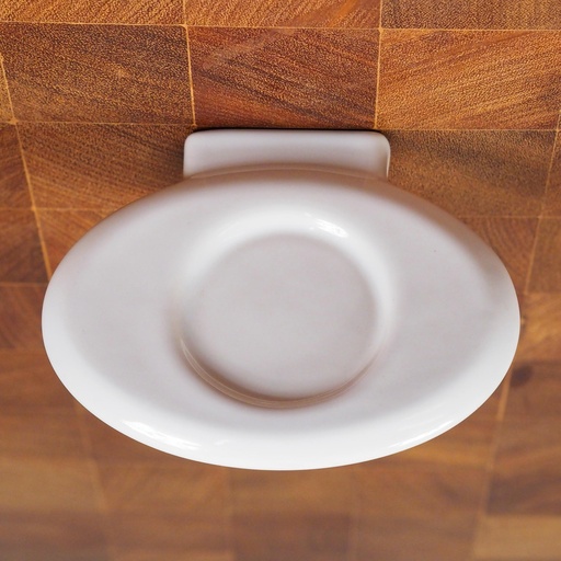[239SAN001] Wall glass holder in glazed porcelain by Boch Frères