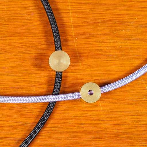[999LIG1396] Wall/Ceiling pin in solid brass for textile cable (⌀ 2 cm)