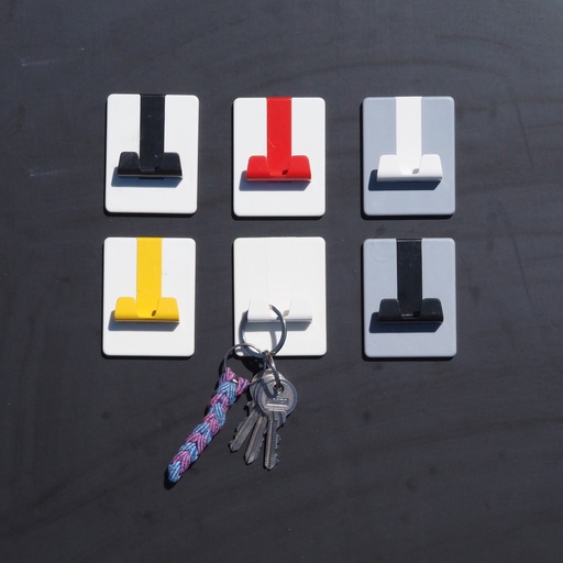 [999HAR1101] Double wall hook with adhesive back